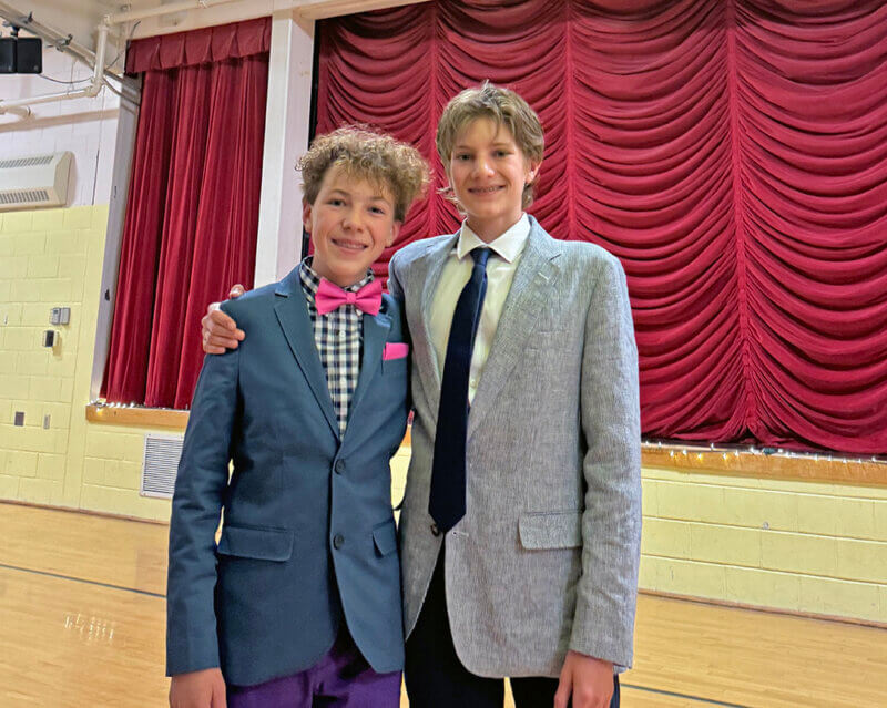 Nathaneal Akselrod (left) and Theo Novak agreed that all of their days at Charlotte Central School had been pretty good.