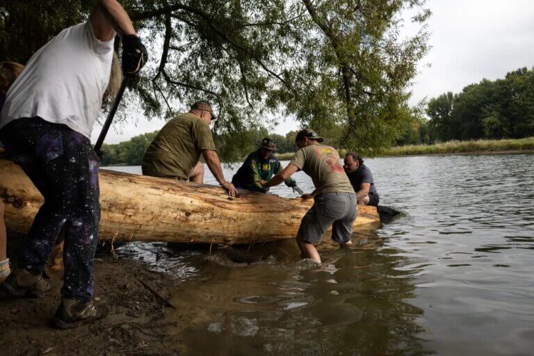 Carving canoe with fire, Vermont Abenaki tribes find reflection along Missisquoi