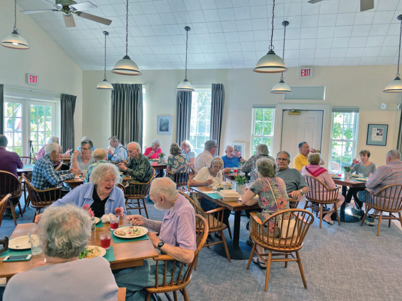 Photos by Lori York. A full crowd for the Monday lunch on Sept. 16. The senior center serves lunch to almost 70 people each week.