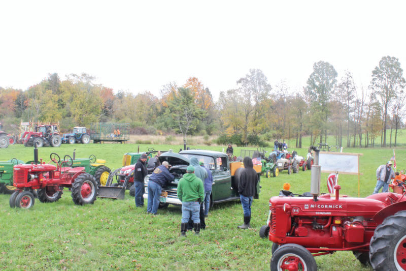 The tractors gathered deep in Green Mountain Hay for a farmers’ appreciation lunch prior to the parade.