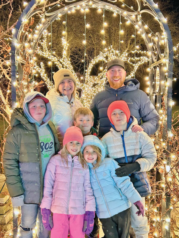 Courtesy photo.
Martina and Matthew with Ellis, Millie, Warner, Elsie and Leland Bex at Shelburne Lights.
