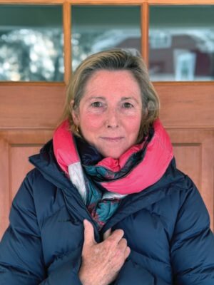 Photo by Faith Ingulsrud. Dana Hanley wrapped up for winter.