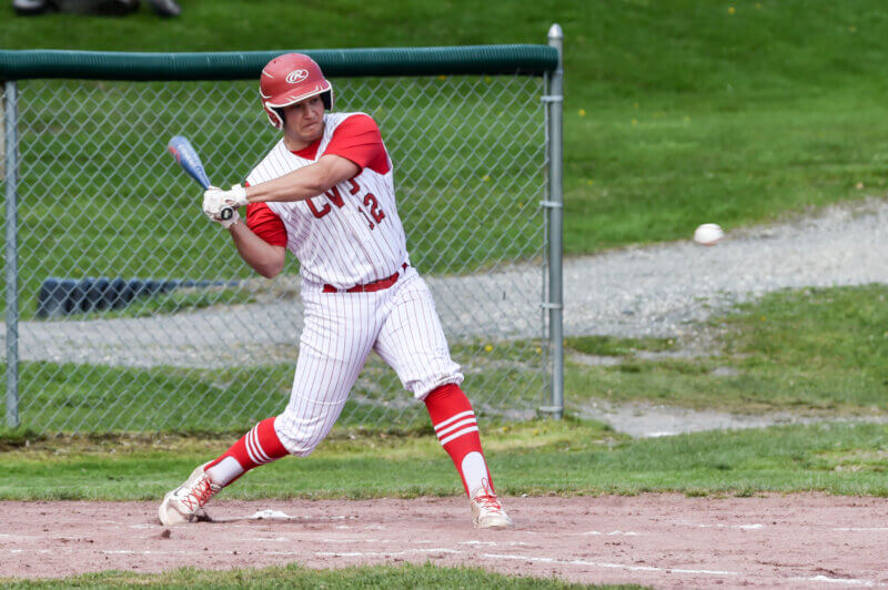 Photo by Al Frey. Quinn Vincent prepares to launch the ball for Champlain Valley.