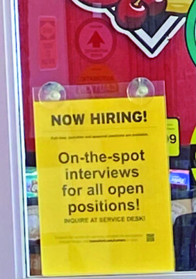 Photo by Margo Bartsch Hannaford is one of many local businesses looking for employees.