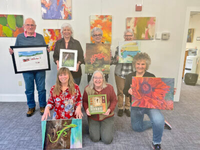 Photo by Lori York. Members of the center’s arts group are exhibiting their work during the month of August.