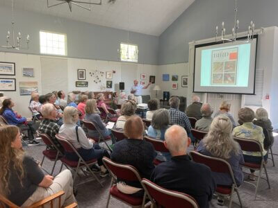Cinnamon Presentation with Hank Kaestner Photo by Lori York. Spice expert Hank Kaestner presented to a full house about cinnamon and other spices.